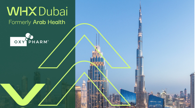 The Oxy&rsquo;Pharm teams will be present in WHX Dubai 2026, booth N29.E79.